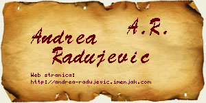 Andrea Radujević vizit kartica